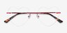Love Burgundy MétalMontures de lunettes de vue d'EyeBuyDirect, Vue Rapprochée