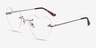 Love Light Gold MetalEyeglass Frames from EyeBuyDirect, Angle View