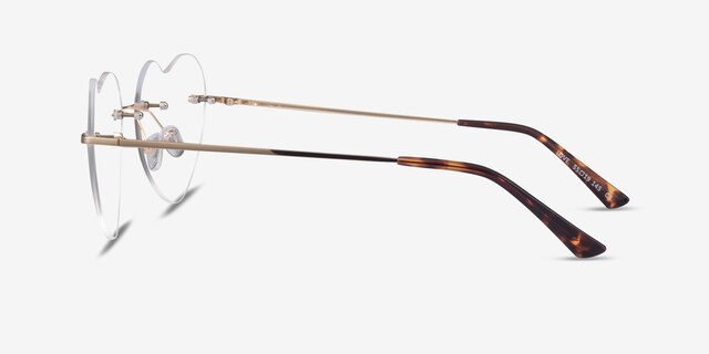Love Light Gold MetalEyeglass Frames from EyeBuyDirect, Side View