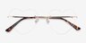 Love Light Gold MetalEyeglass Frames from EyeBuyDirect, Closed View