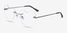 Love Silver MetalEyeglass Frames from EyeBuyDirect, Angle View
