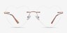 Spark Glitter Rose Gold MetalEyeglass Frames from EyeBuyDirect, Front View
