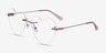 Spark Glitter Rose Gold MetalEyeglass Frames from EyeBuyDirect, Angle View
