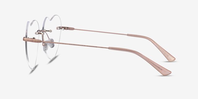Spark Glitter Rose Gold MetalEyeglass Frames from EyeBuyDirect, Side View