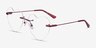 Spark Glitter Red MetalEyeglass Frames from EyeBuyDirect, Angle View