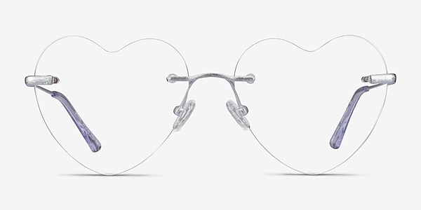 Spark Glitter Silver Métal Montures de lunettes de vue