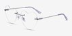Spark Glitter Silver MetalEyeglass Frames from EyeBuyDirect, Angle View