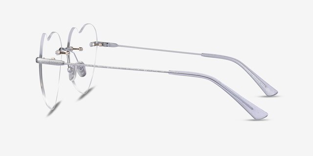 Spark Glitter Silver MetalEyeglass Frames from EyeBuyDirect, Side View