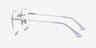 Spark Glitter Silver MetalEyeglass Frames from EyeBuyDirect, Side View