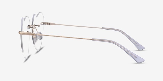 Spark Glitter Gold MetalEyeglass Frames from EyeBuyDirect, Side View