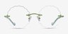 Fiesta Green MetalEyeglass Frames from EyeBuyDirect, Front View