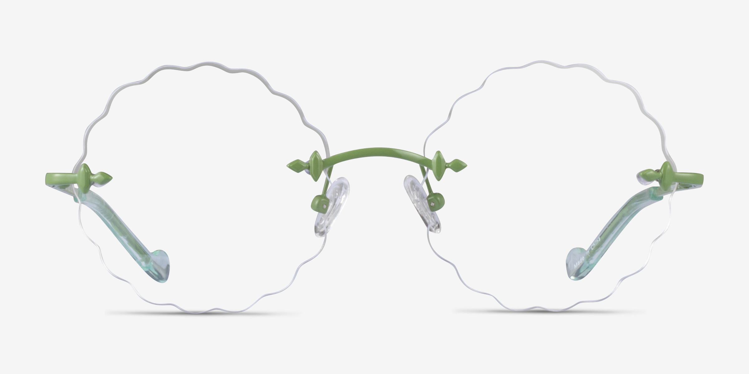 Fiesta Geometric Green Glasses for Women Eyebuydirect