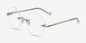Fiesta Green MetalEyeglass Frames from EyeBuyDirect, Angle View