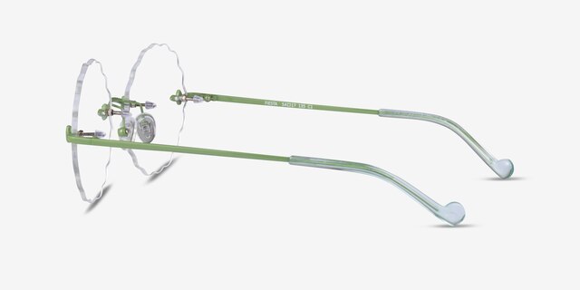 Fiesta Green MetalEyeglass Frames from EyeBuyDirect, Side View