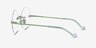 Fiesta Green MetalEyeglass Frames from EyeBuyDirect, Side View