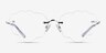 Nuvem Silver MetalEyeglass Frames from EyeBuyDirect, Front View