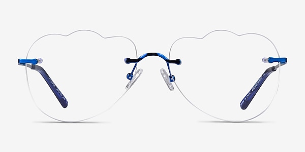 Outlook Blue Metal Eyeglass Frames