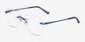 Outlook Blue MetalEyeglass Frames from EyeBuyDirect, Angle View