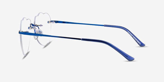 Outlook Blue MetalEyeglass Frames from EyeBuyDirect, Side View