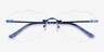 Outlook Blue MetalEyeglass Frames from EyeBuyDirect, Closed View