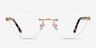 Poem Shiny Rose Gold MetalEyeglass Frames from EyeBuyDirect, Front View