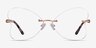 Wish Matt Rose Gold MetalEyeglass Frames from EyeBuyDirect, Front View