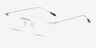 Phil Matte Gold MetalEyeglass Frames from EyeBuyDirect, Angle View