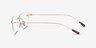 Phil Matte Gold MetalEyeglass Frames from EyeBuyDirect, Side View