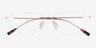 Phil Matte Gold MetalEyeglass Frames from EyeBuyDirect, Closed View