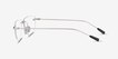 Phil Matte Silver MetalEyeglass Frames from EyeBuyDirect, Side View