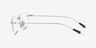 Phil Matte Silver MetalEyeglass Frames from EyeBuyDirect, Side View