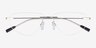 Phil Matte Silver MetalEyeglass Frames from EyeBuyDirect, Closed View
