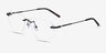 Artifact Noir MétalMontures de lunettes de vue d'EyeBuyDirect, Vue d'Angle