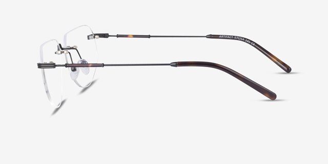 Artifact Noir MétalMontures de lunettes de vue d'EyeBuyDirect, Vue de Côté