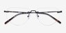 Artifact Noir MétalMontures de lunettes de vue d'EyeBuyDirect, Vue Rapprochée