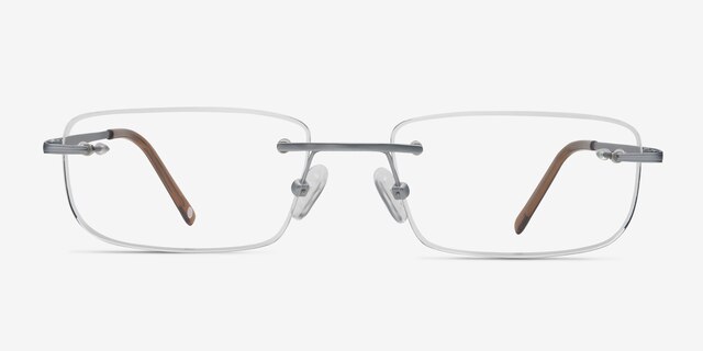 Port Gray TitaniumEyeglass Frames from EyeBuyDirect, Front View