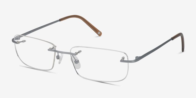 Port Gray TitaniumEyeglass Frames from EyeBuyDirect, Angle View