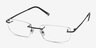 Port Black TitaniumEyeglass Frames from EyeBuyDirect, Angle View