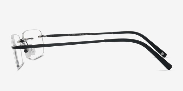 Port Black TitaniumEyeglass Frames from EyeBuyDirect, Side View