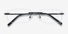 Port Black TitaniumEyeglass Frames from EyeBuyDirect, Closed View