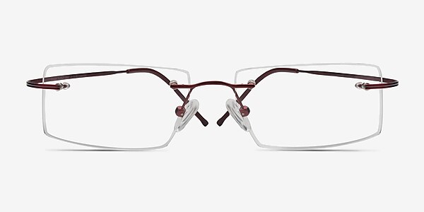 Divide Red Titanium Eyeglass Frames