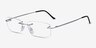 Ebb Silver TitaniumEyeglass Frames from EyeBuyDirect, Angle View