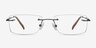 Wheeler Black TitaniumEyeglass Frames from EyeBuyDirect, Front View
