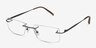 Wheeler Black TitaniumEyeglass Frames from EyeBuyDirect, Angle View