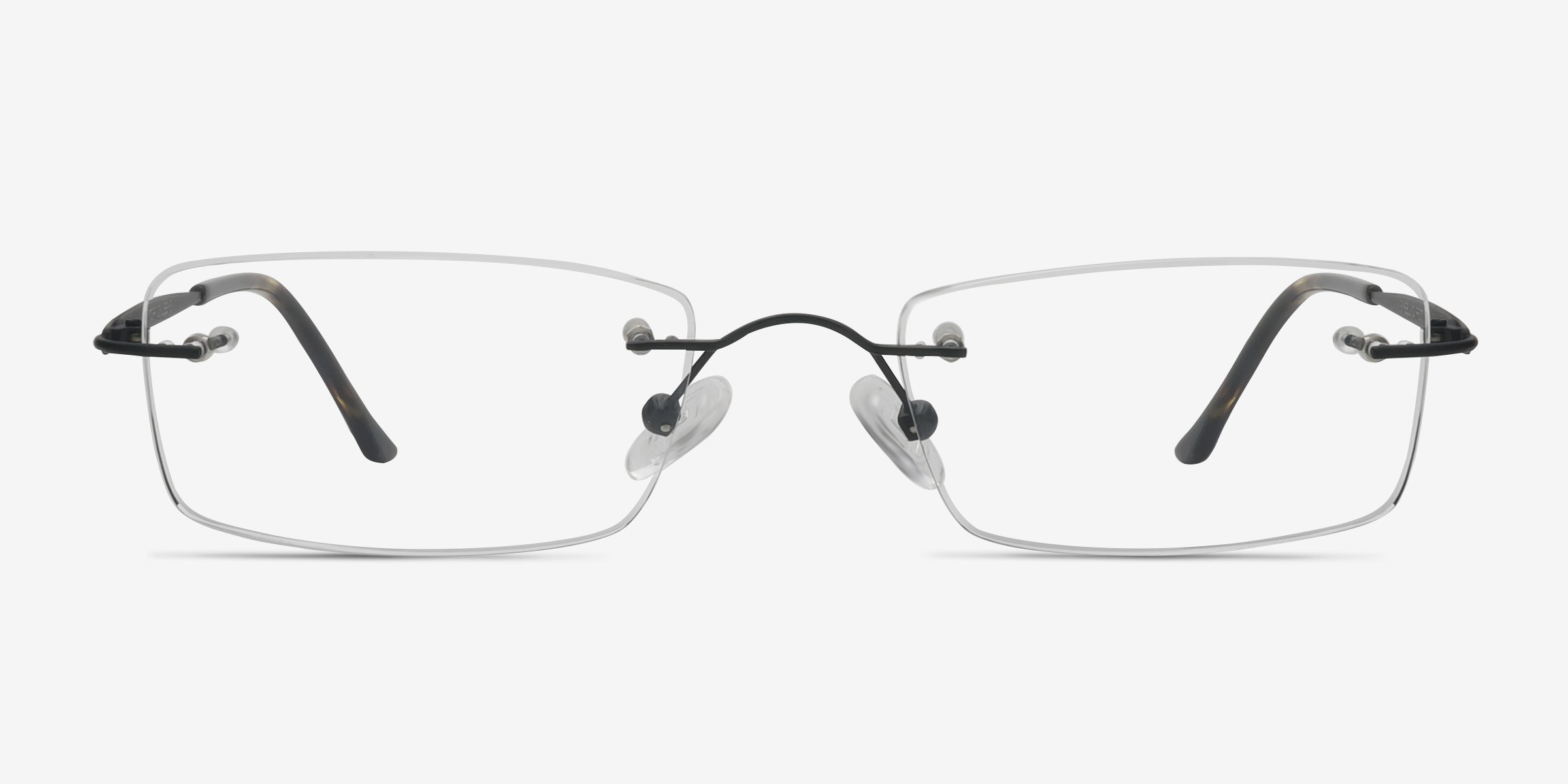 Diffuse Rectangle Black Rimless Eyeglasses Eyebuydirect