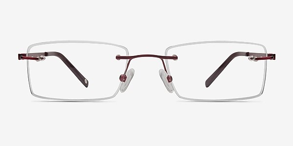 Pinnacle Red Titanium Eyeglass Frames