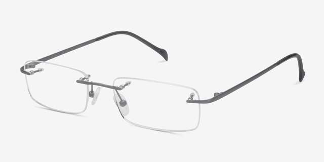 Paragon Gris TitaniumMontures de lunettes de vue d'EyeBuyDirect, Vue d'Angle
