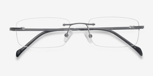 Paragon Gris TitaniumMontures de lunettes de vue d'EyeBuyDirect, Vue Rapprochée