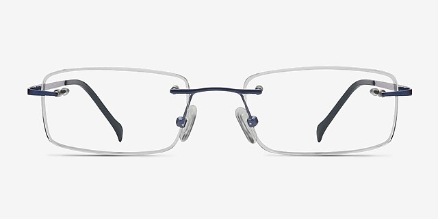 Paragon Navy TitaniumEyeglass Frames from EyeBuyDirect, Front View