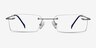 Floe Silver TitaniumEyeglass Frames from EyeBuyDirect, Front View